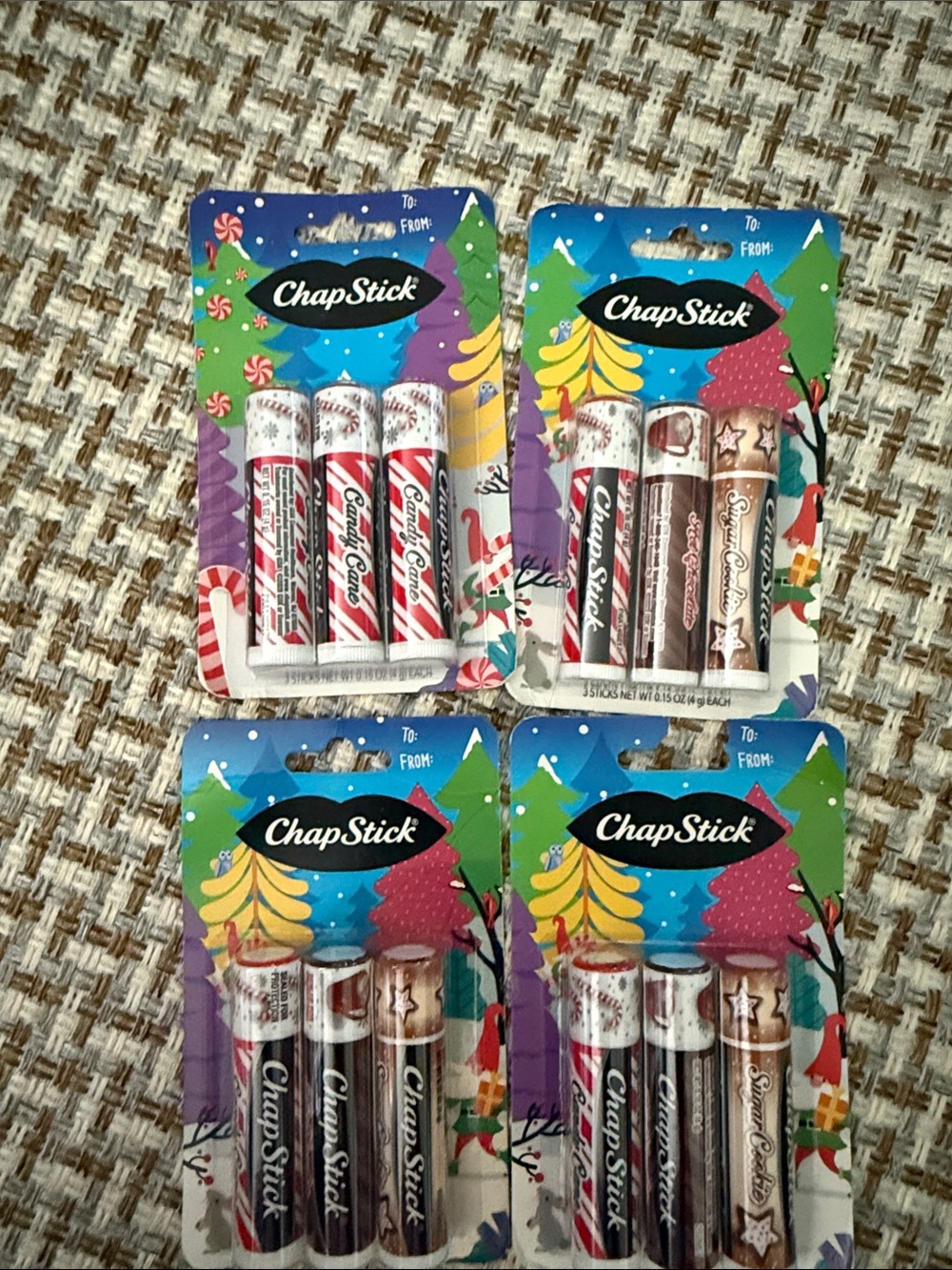ChapStick Holiday Lip Balm 4-Pack Assorted Colors
